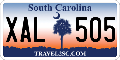 SC license plate XAL505