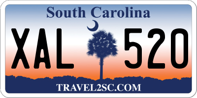 SC license plate XAL520