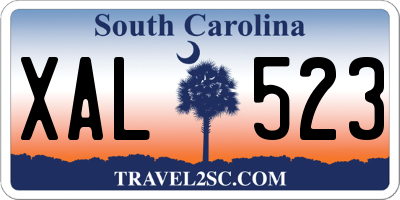 SC license plate XAL523