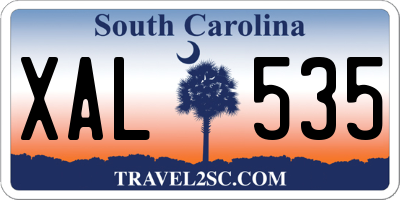 SC license plate XAL535