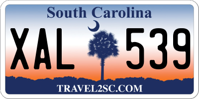 SC license plate XAL539