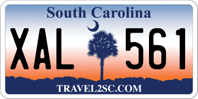 SC license plate XAL561