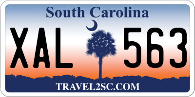 SC license plate XAL563
