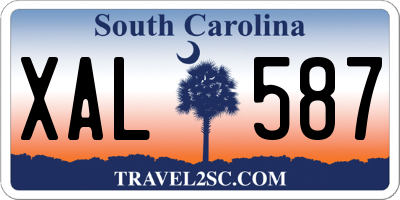 SC license plate XAL587
