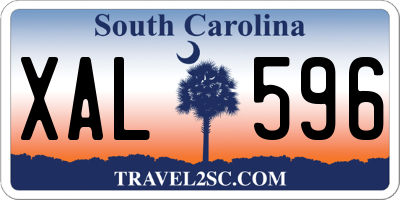 SC license plate XAL596