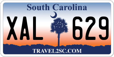 SC license plate XAL629