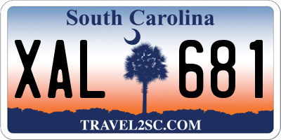 SC license plate XAL681