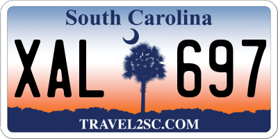 SC license plate XAL697