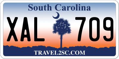 SC license plate XAL709