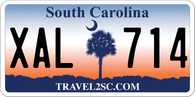 SC license plate XAL714