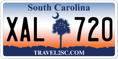 SC license plate XAL720