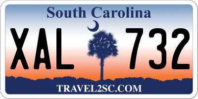 SC license plate XAL732