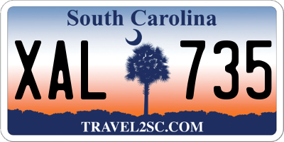 SC license plate XAL735