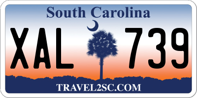 SC license plate XAL739