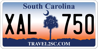 SC license plate XAL750