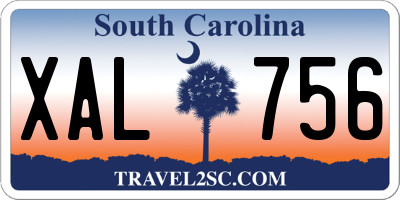 SC license plate XAL756