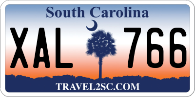 SC license plate XAL766