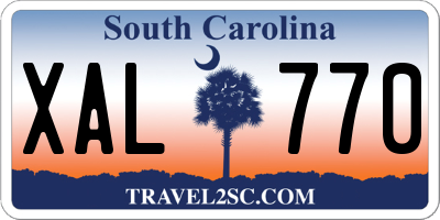 SC license plate XAL770