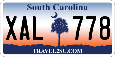 SC license plate XAL778