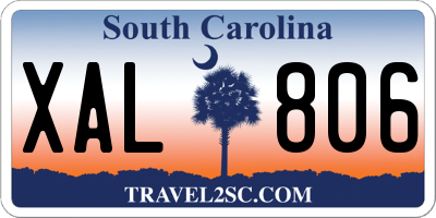 SC license plate XAL806