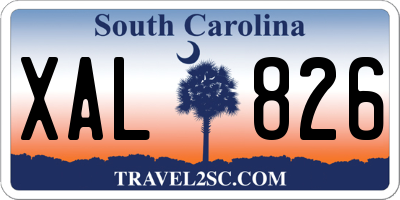SC license plate XAL826