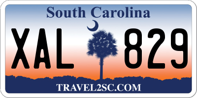 SC license plate XAL829