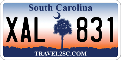 SC license plate XAL831