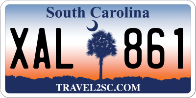 SC license plate XAL861