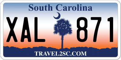 SC license plate XAL871