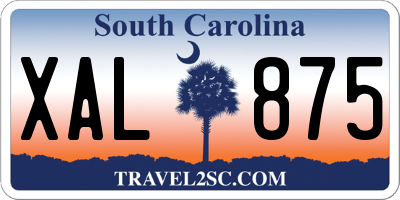 SC license plate XAL875