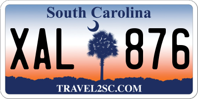 SC license plate XAL876