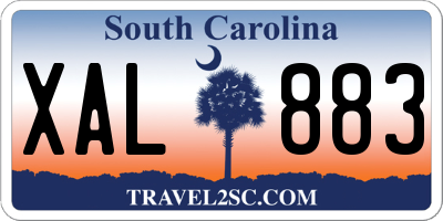 SC license plate XAL883