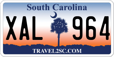 SC license plate XAL964