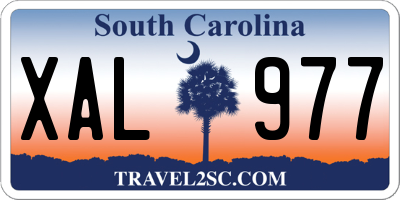 SC license plate XAL977
