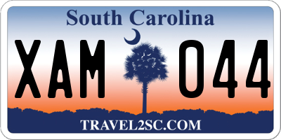 SC license plate XAM044
