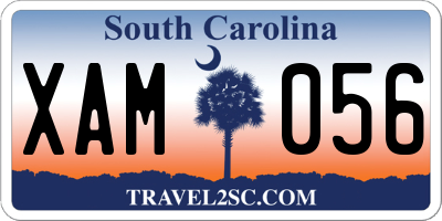 SC license plate XAM056