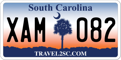 SC license plate XAM082