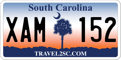 SC license plate XAM152