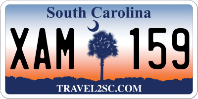 SC license plate XAM159
