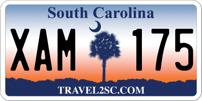 SC license plate XAM175