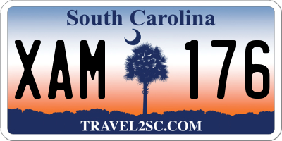SC license plate XAM176