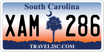 SC license plate XAM286