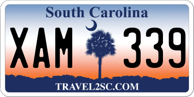 SC license plate XAM339