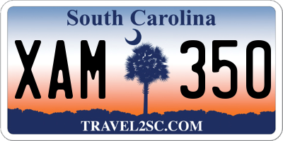 SC license plate XAM350
