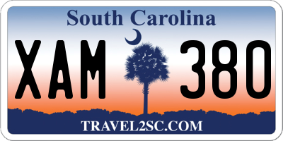 SC license plate XAM380