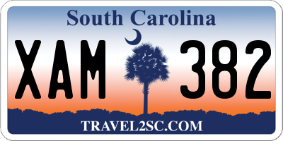 SC license plate XAM382