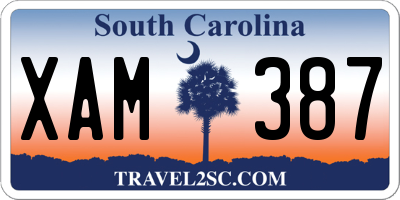 SC license plate XAM387