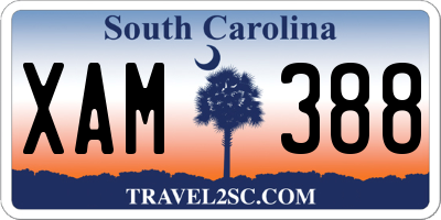 SC license plate XAM388