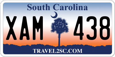 SC license plate XAM438