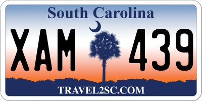 SC license plate XAM439